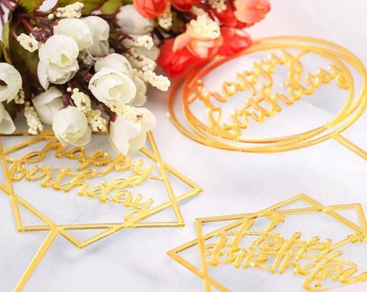 Happy Birthday Cake Topper - Dulceology