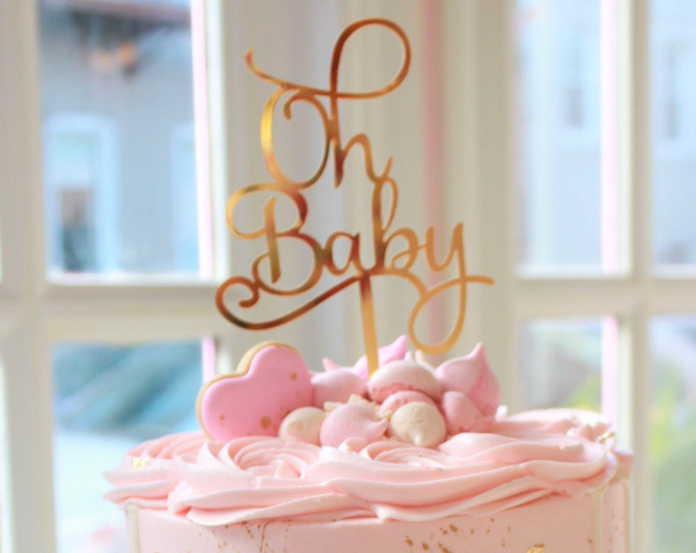 
            
                Load image into Gallery viewer, &amp;quot;Oh Baby&amp;quot; Cake Toppers
            
        