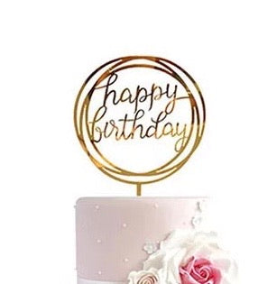 Happy Birthday Cake Topper - Dulceology
